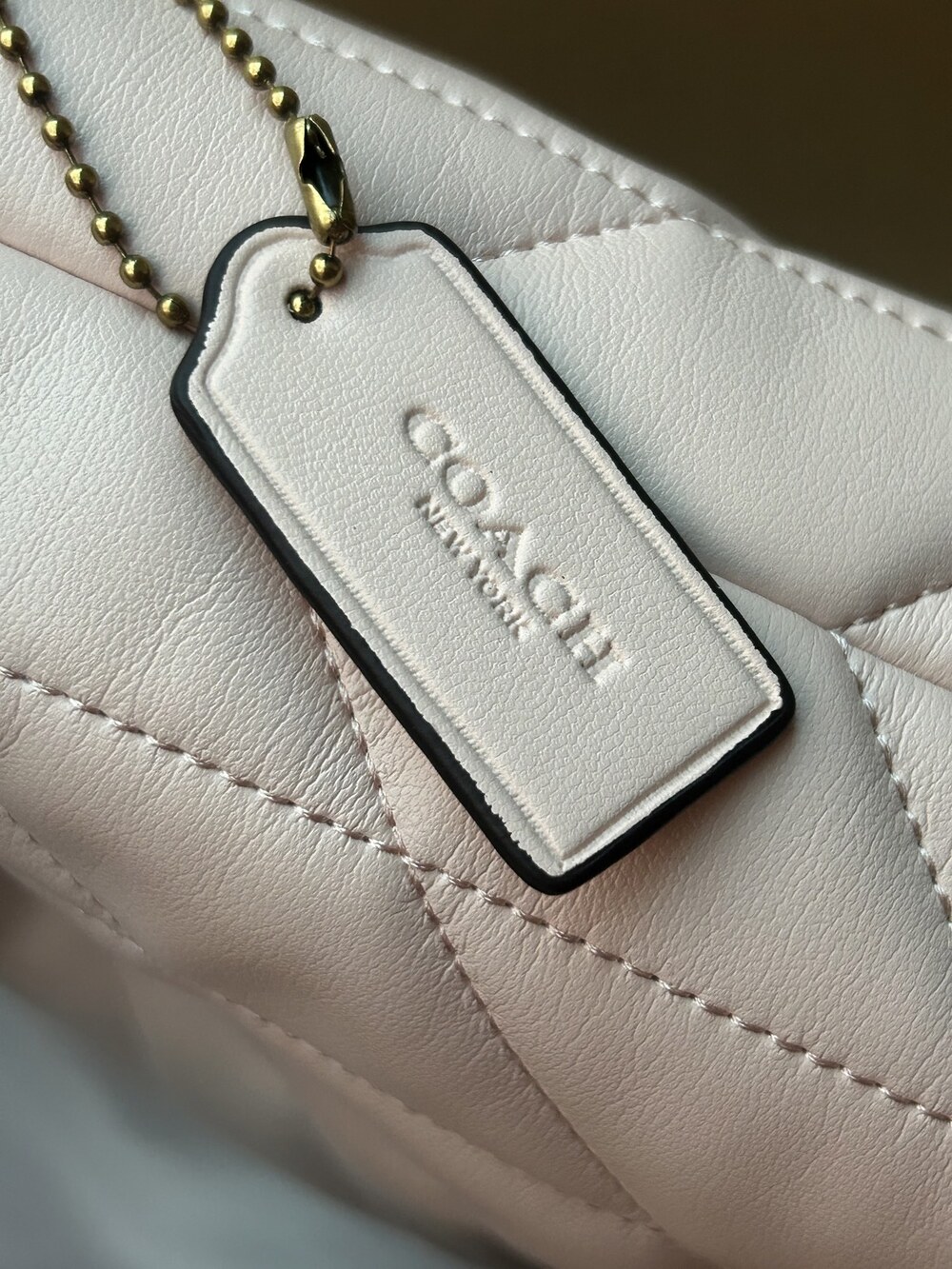 Coach Light Pink Quilted Leather Mini Bucket Bag With Cherry Charm - Picture 6 of 9